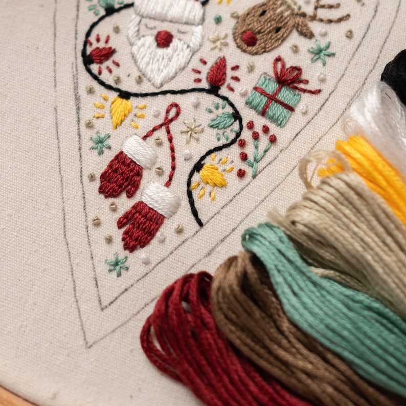 ❤️DIY Heart Shaped Christmas Ornament Embroidery Kit