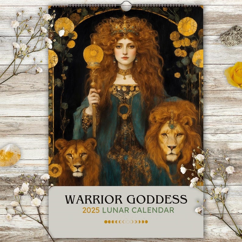 🌙Warrior Goddess 2025 Moon Phase Calendar