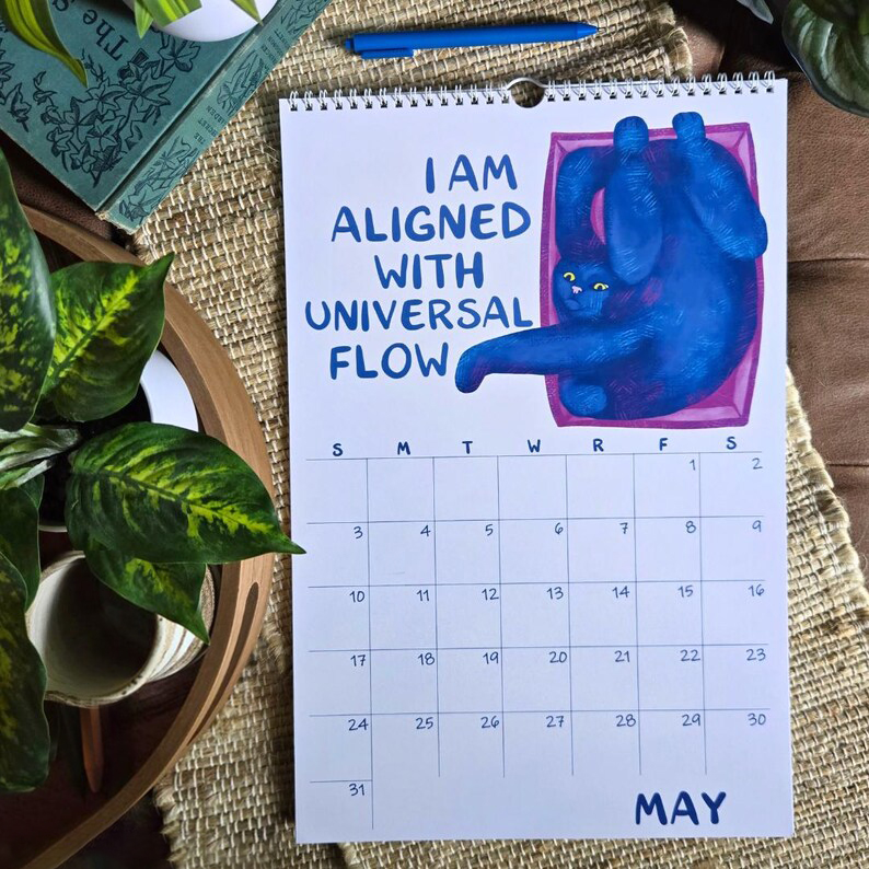 2026 Quirky Cat Affirmation Calendar