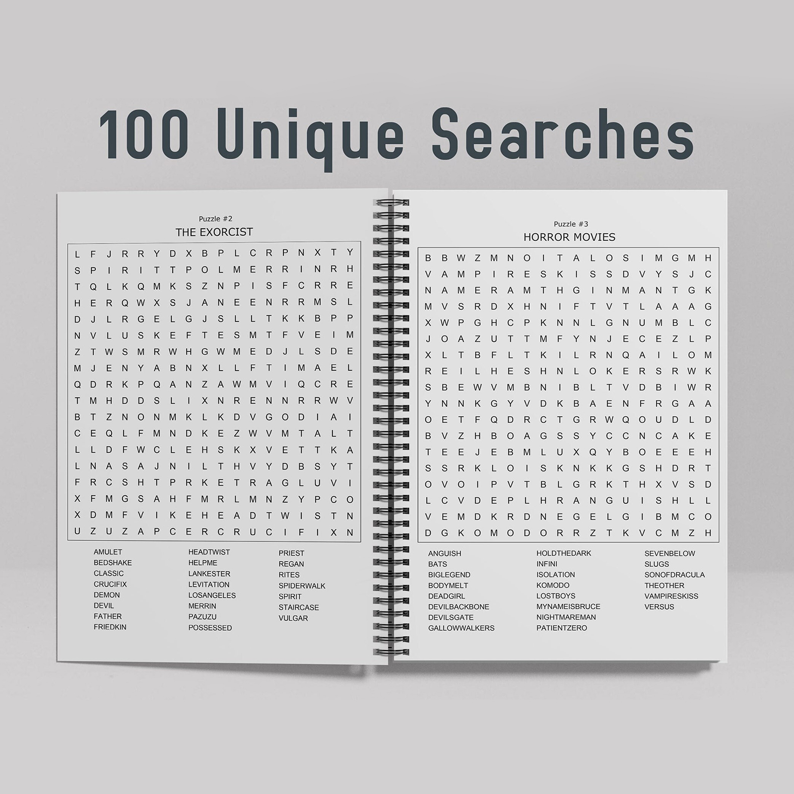 Horror Movies Word Search - Horror Movie Lover Gifts