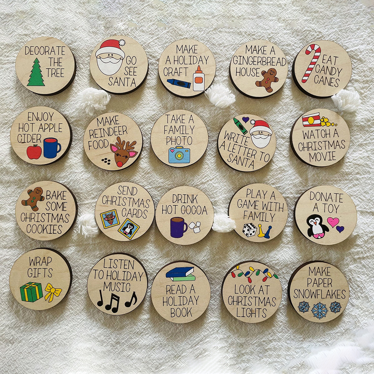 Christmas Advent Tokens