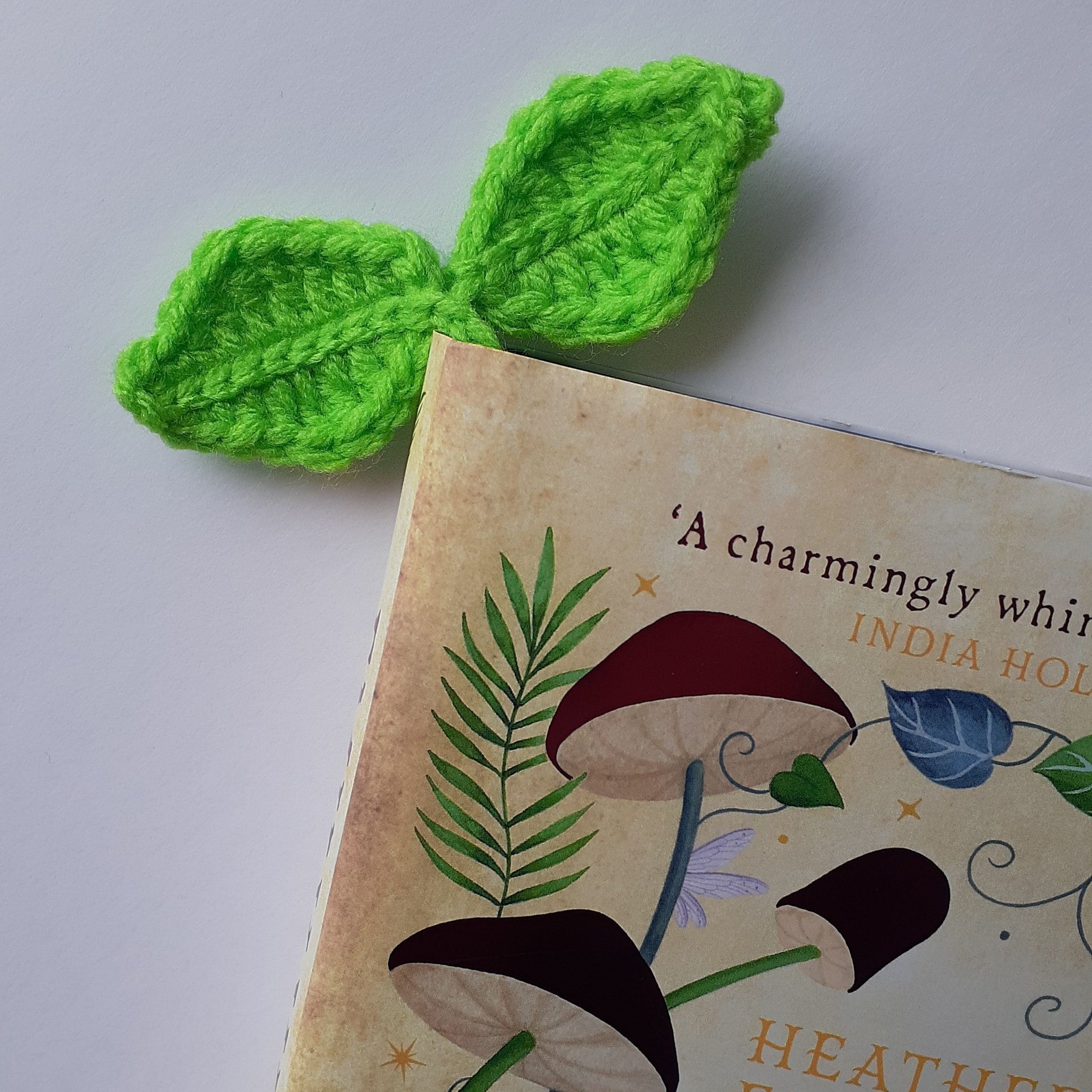 Leaf Sprout Crochet Bookmark
