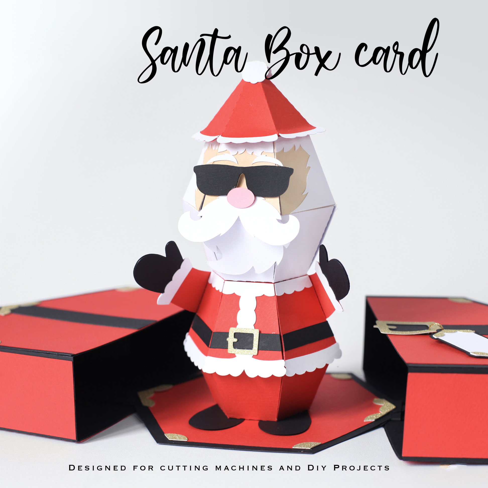 🎅3D SANTA POP-UP BOX GREETING CARD