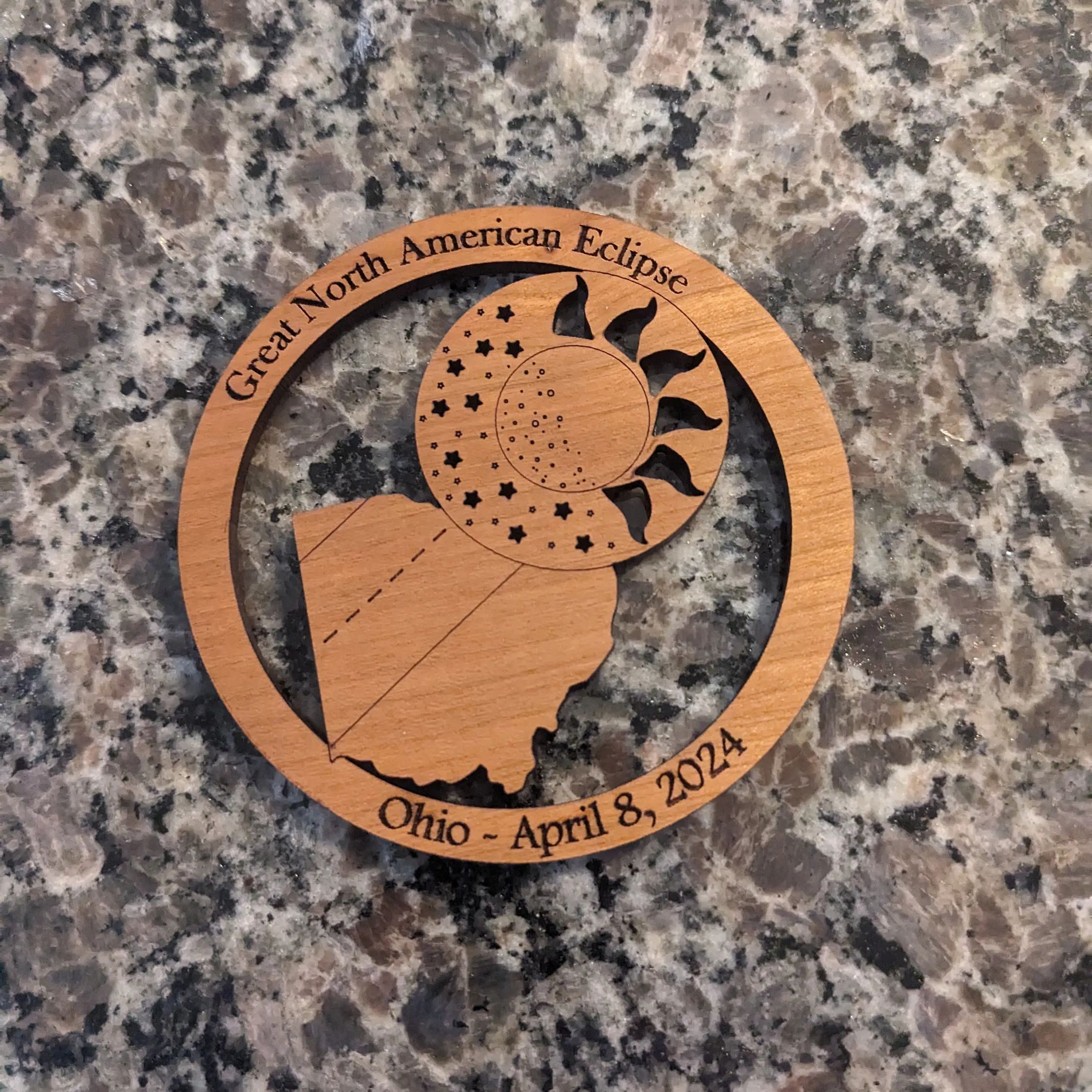 2024 Solar Eclipse Refrigerator Magnet - North American Eclipse Souvenir