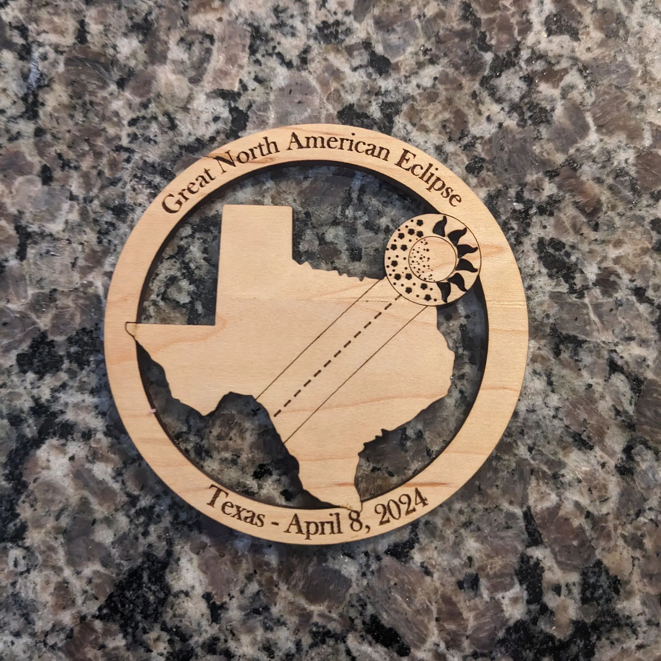 2024 Solar Eclipse Refrigerator Magnet - North American Eclipse Souvenir