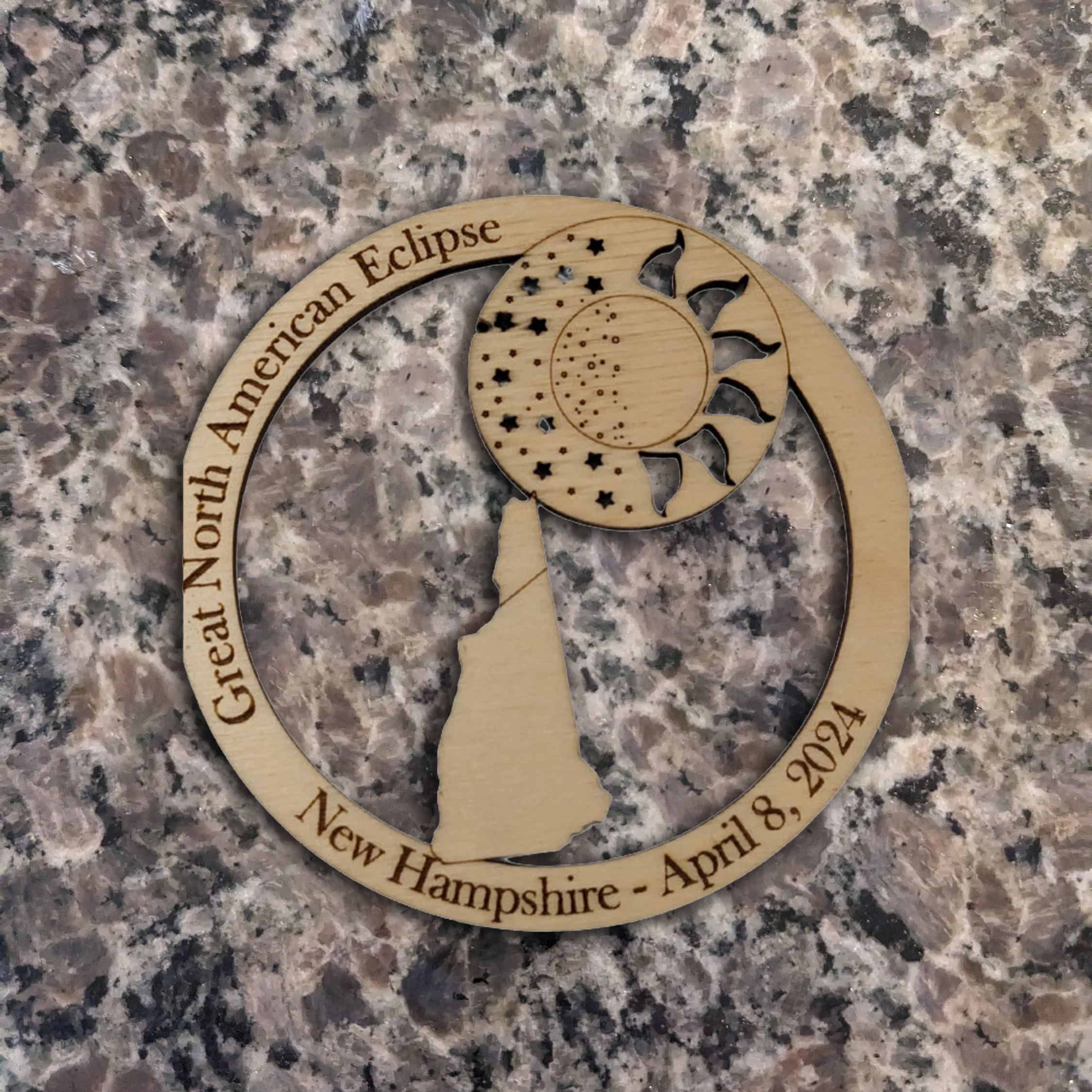 2024 Solar Eclipse Refrigerator Magnet - North American Eclipse Souvenir