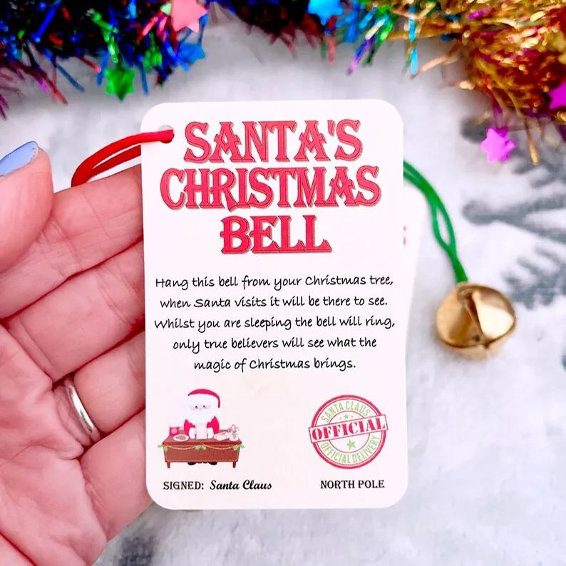 Santa Bell Christmas Eve Box Filler Kids Gift