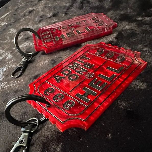 😈TICKET TO HELL keychain