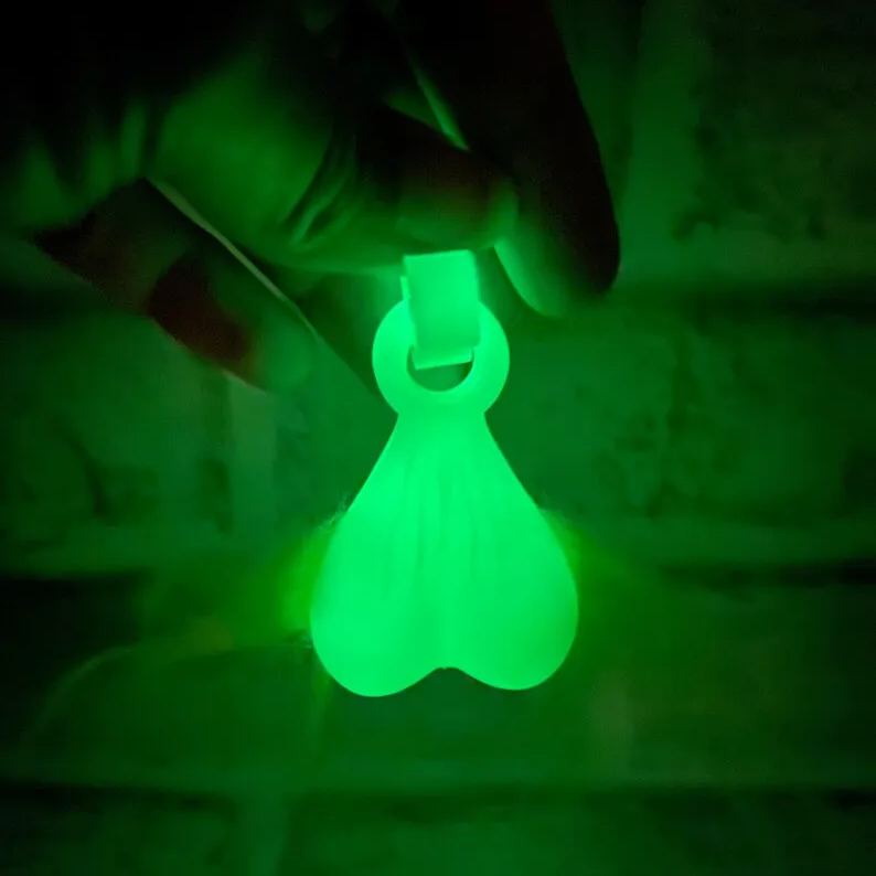 Green Furry Nuts Shoe Dangle Charm