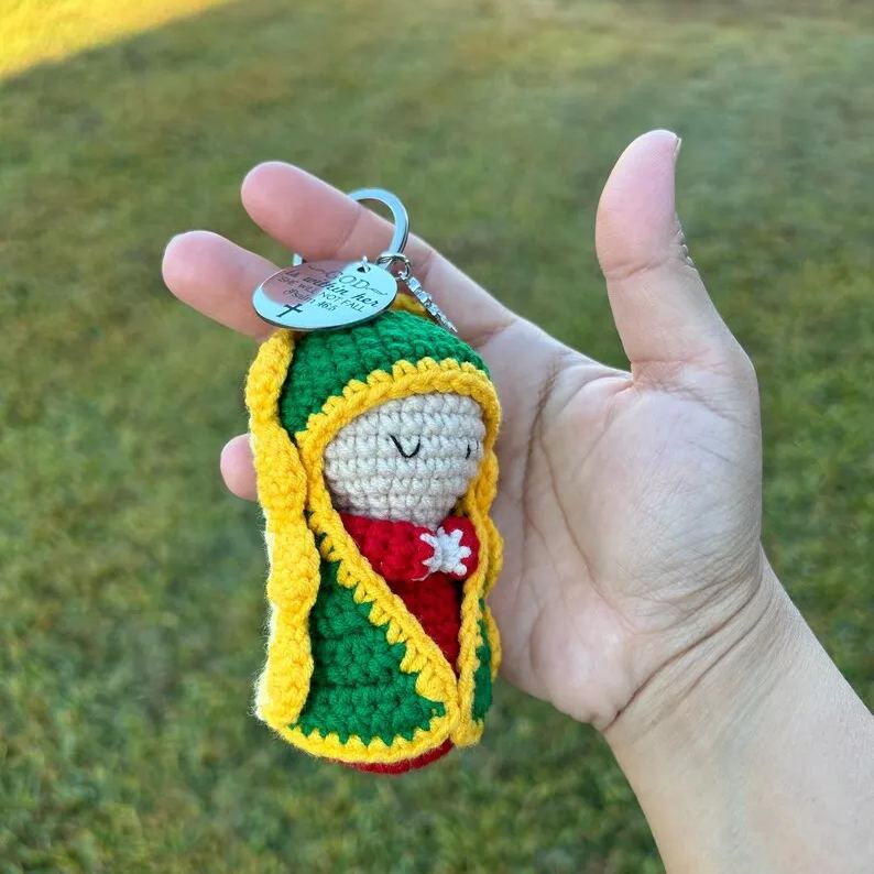 Crochet Mini Jesus Hanging