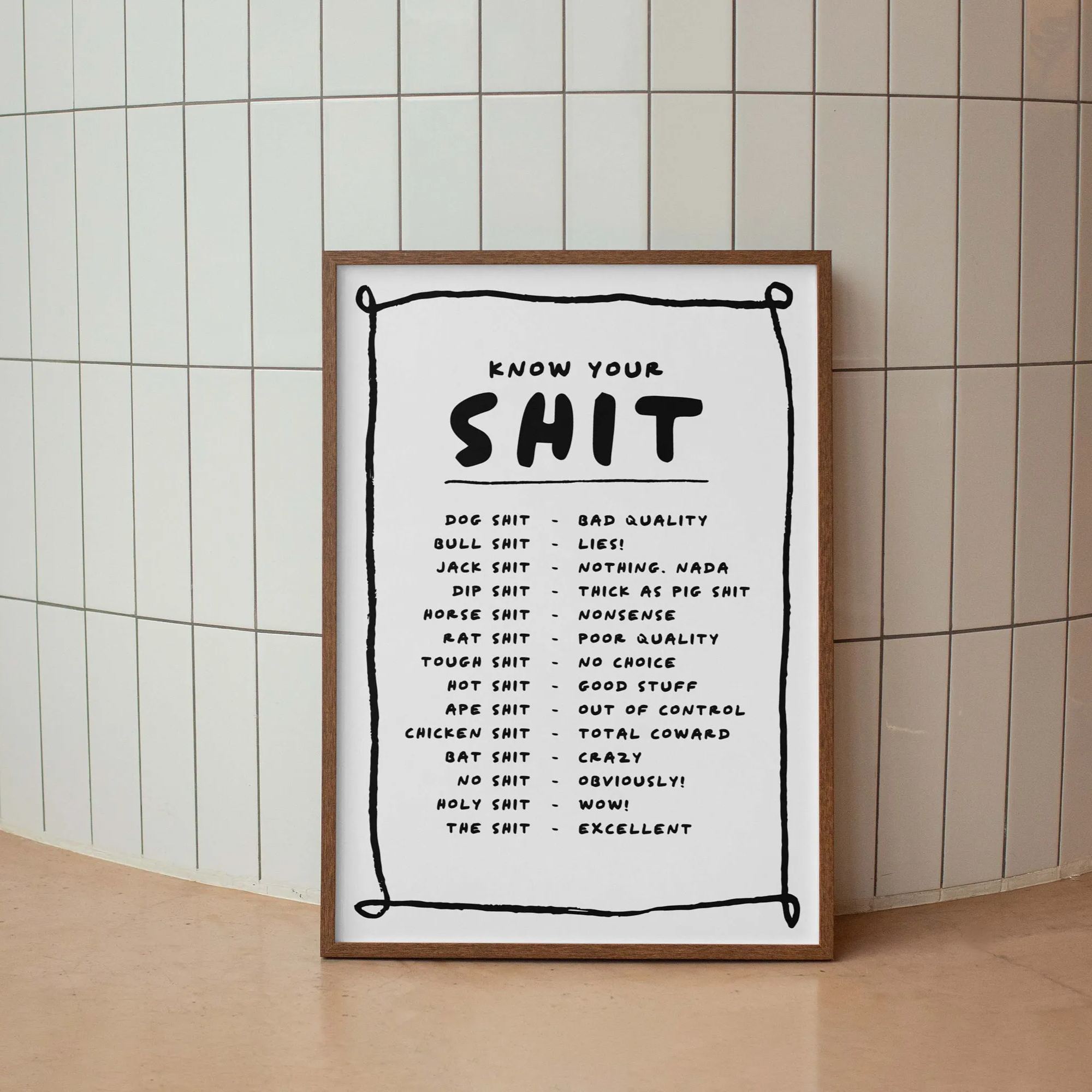 ✨Know Your Sh*t Print - Funny & Stylish Wall Art✨