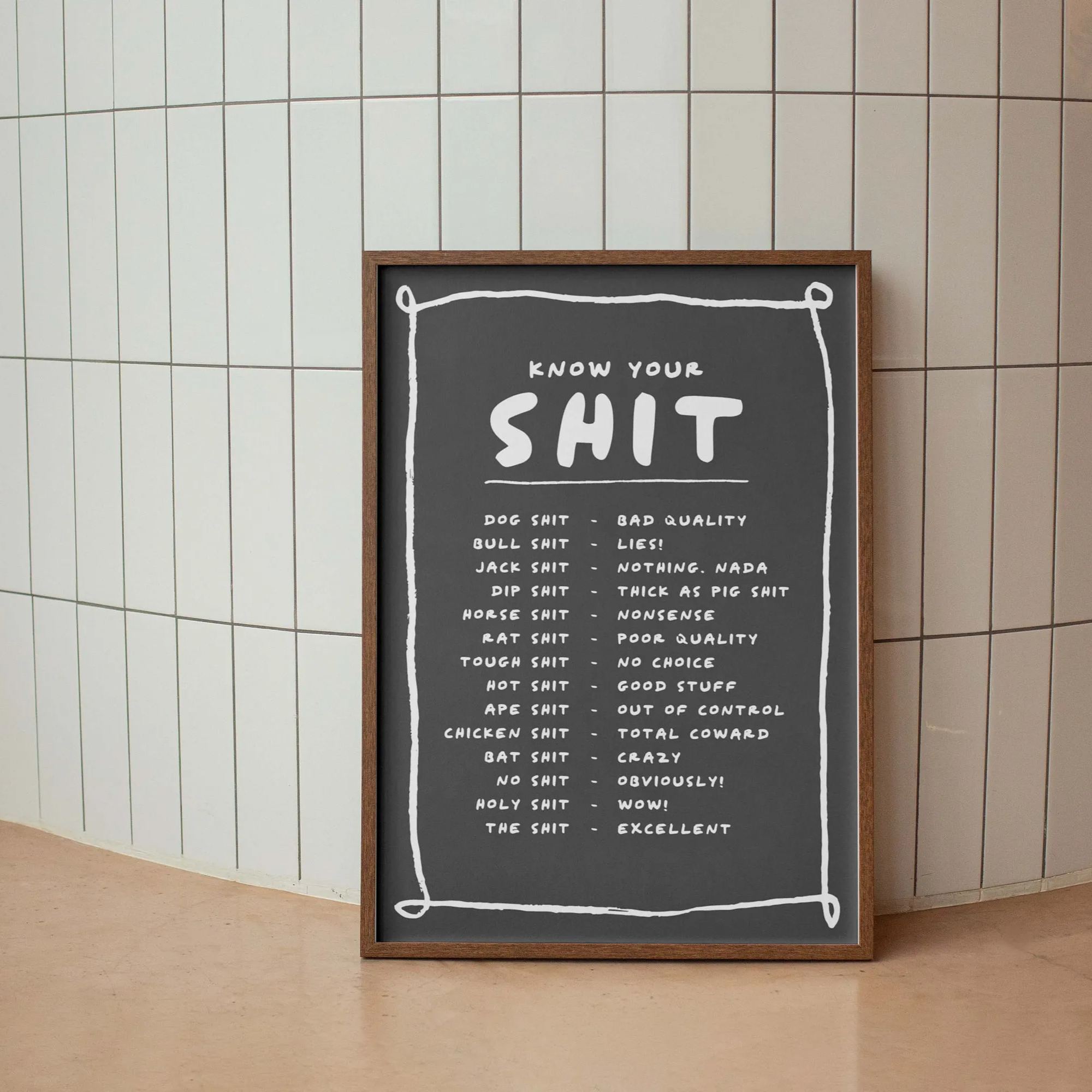 ✨Know Your Sh*t Print - Funny & Stylish Wall Art✨