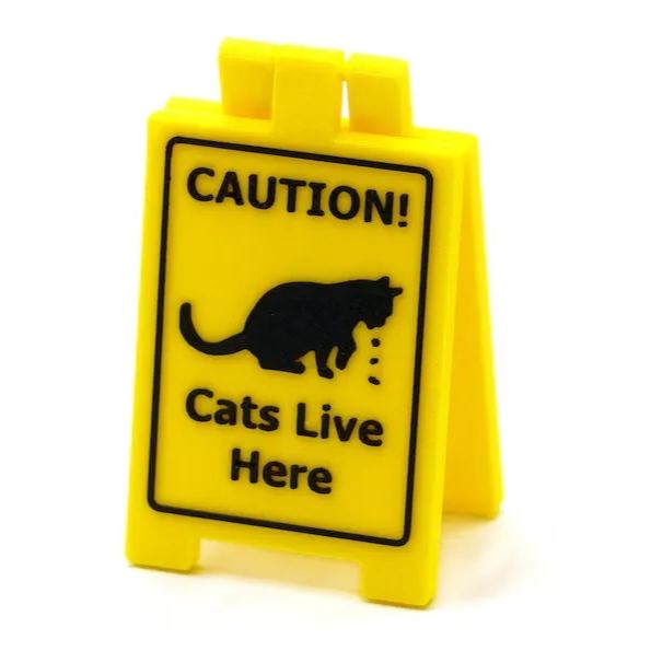 Caution Sign: Cat Vomit Edition ⚠️🐾