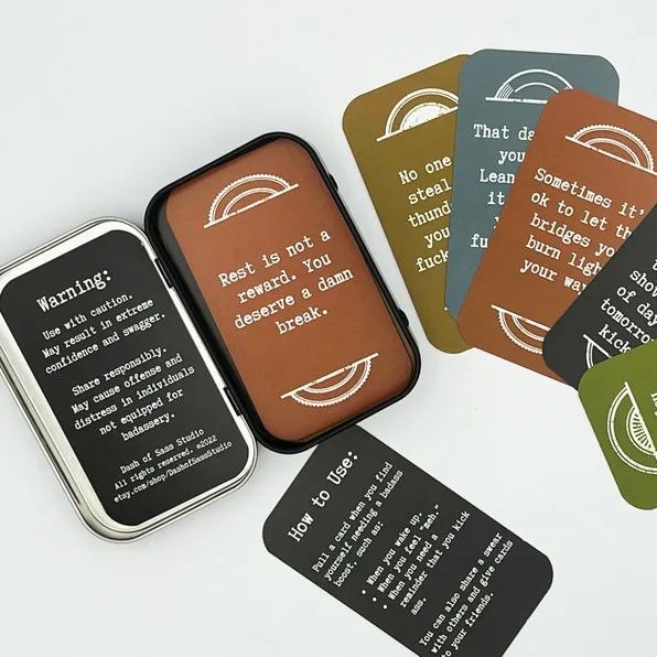 18Pcs Mini Sweary Affirmation Cards For Badass