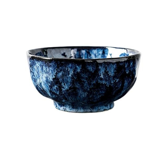 Ceramic Dinner Plates And Bowls Blue Dishes Creative Dinnerware Set-Grand Kitchen