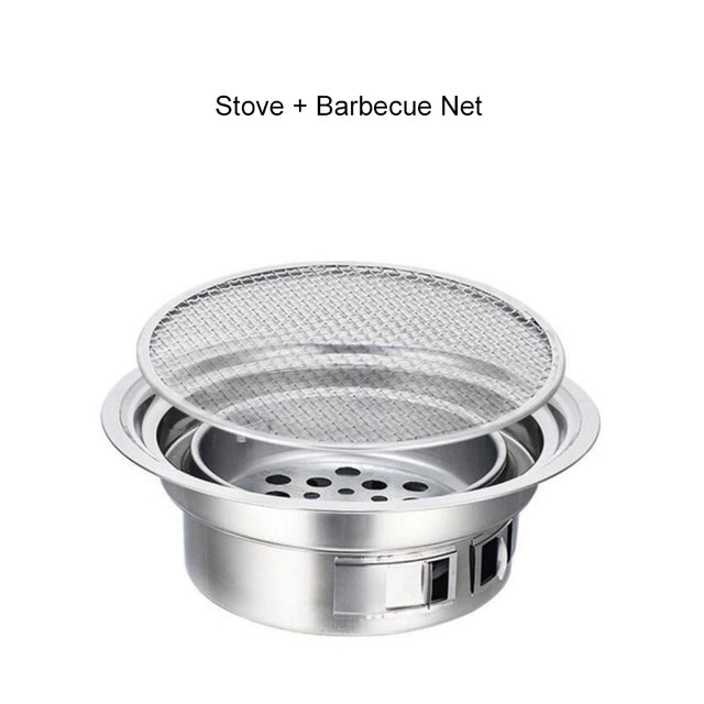 Stainless Steel Charcoal Barbecue Grill Non stick Barbecue Grill-Grand Kitchen
