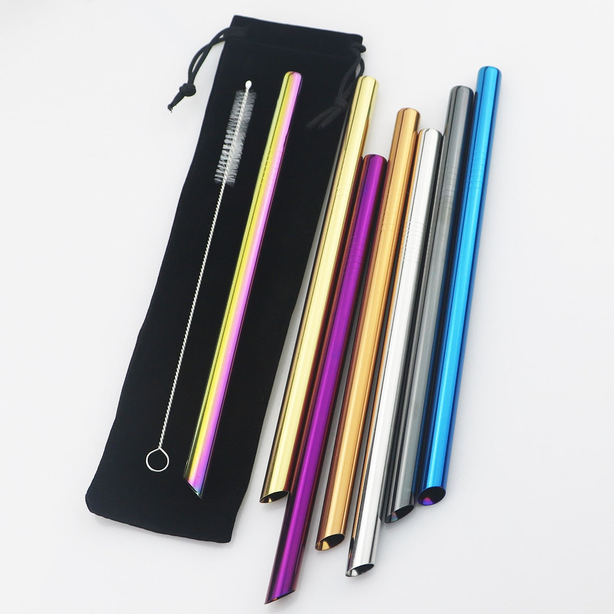 Reusable Drinking Straw Set Wide Metal Straw Stainless Steel Straw-Grand Kitchen