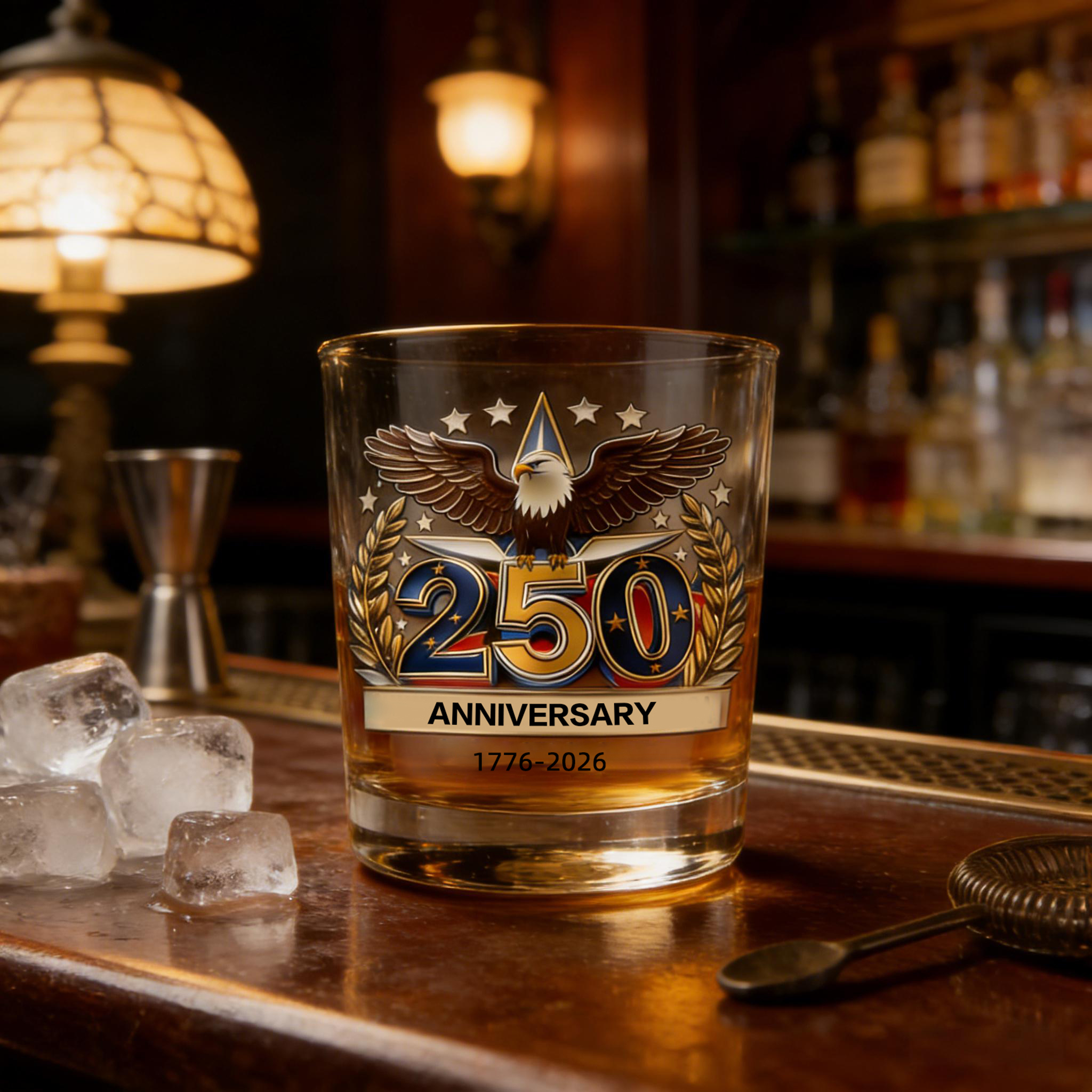 🇺🇸 USA 250th Anniversary Whiskey Glass