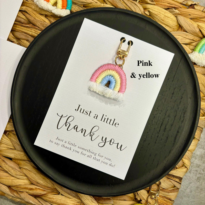 Thank You Rainbow Keyring Christmas gift