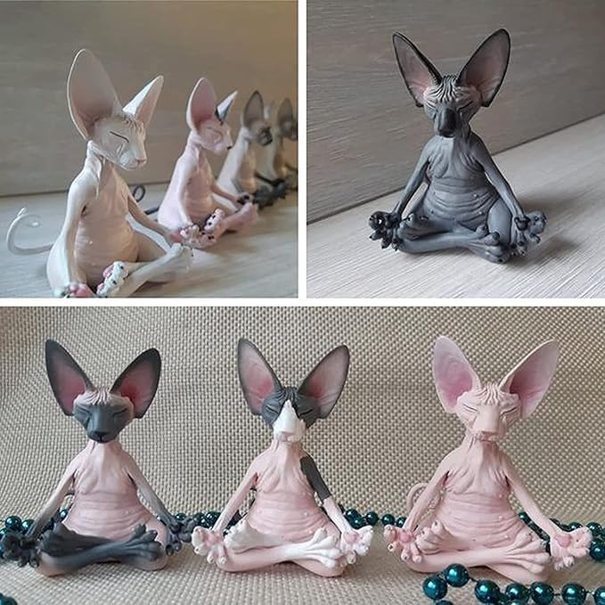  Sphynx cat meditate Figurines