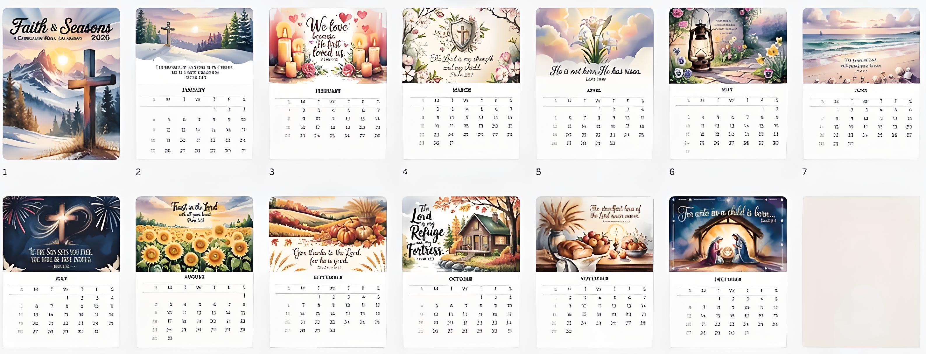 2026 Christian Wall Calendar