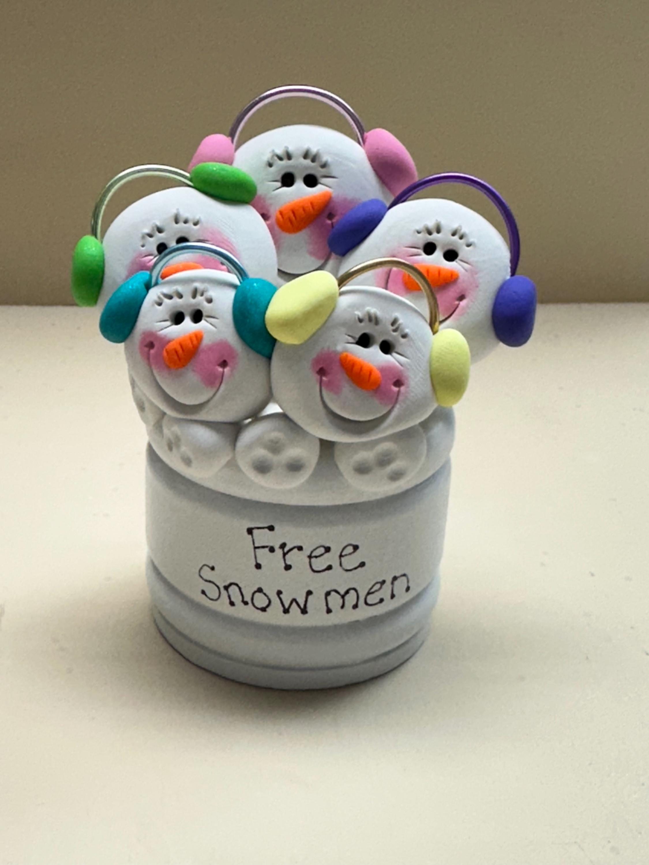 Bucket of Snowmen