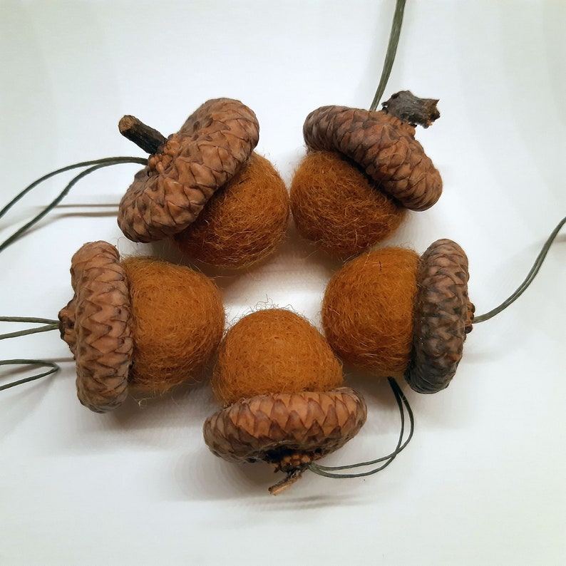 Handmade Wool Felt Acorn Ornaments🌰