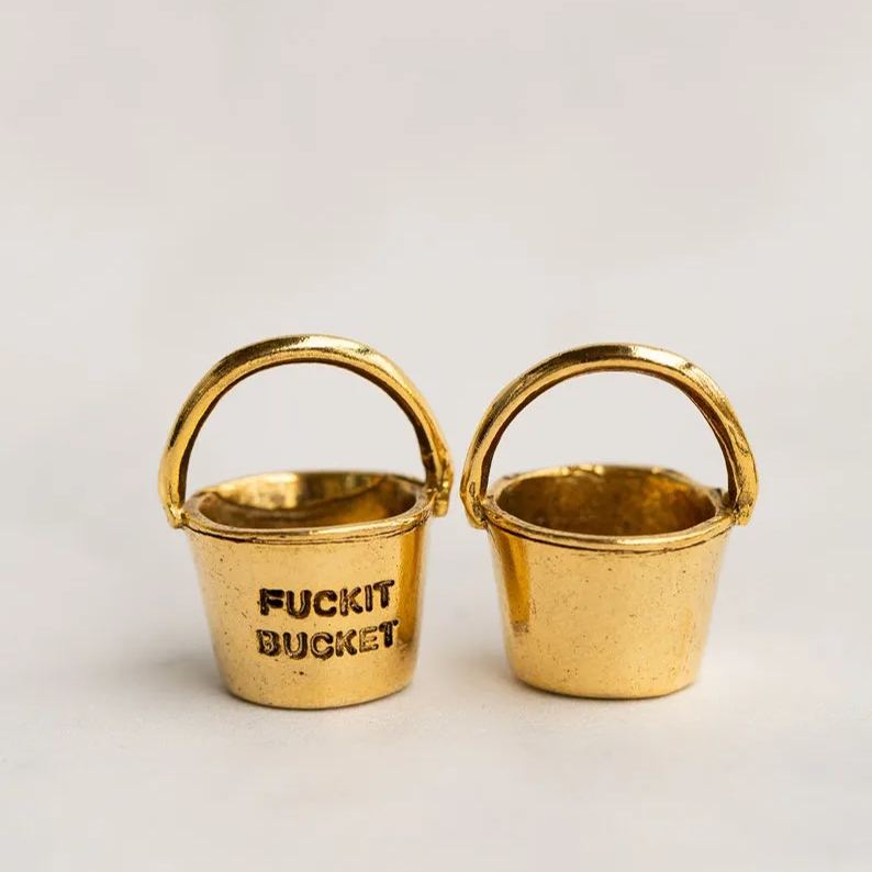 The Fuck It Bucket - 🤣Funny Metal Bucket Keychain