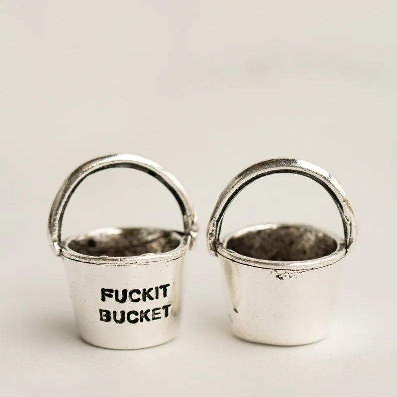 The Fuck It Bucket - 🤣Funny Metal Bucket Keychain
