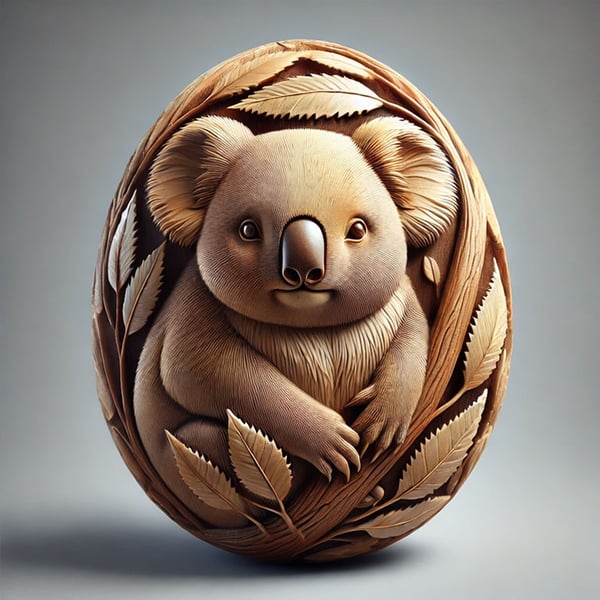 Animal Easter carving craft egg
