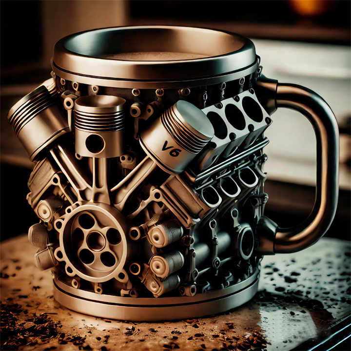 🛠Mechanic 3D Engine Stainless Steel Mug