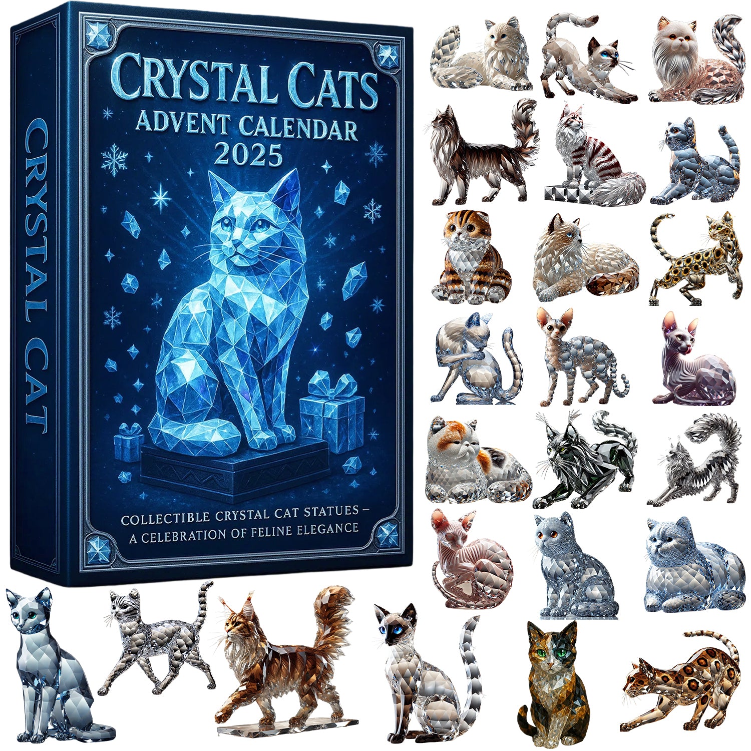 Early Christmas Sale 49%🎄🐈Crystal Cats Advent Calendar 2025