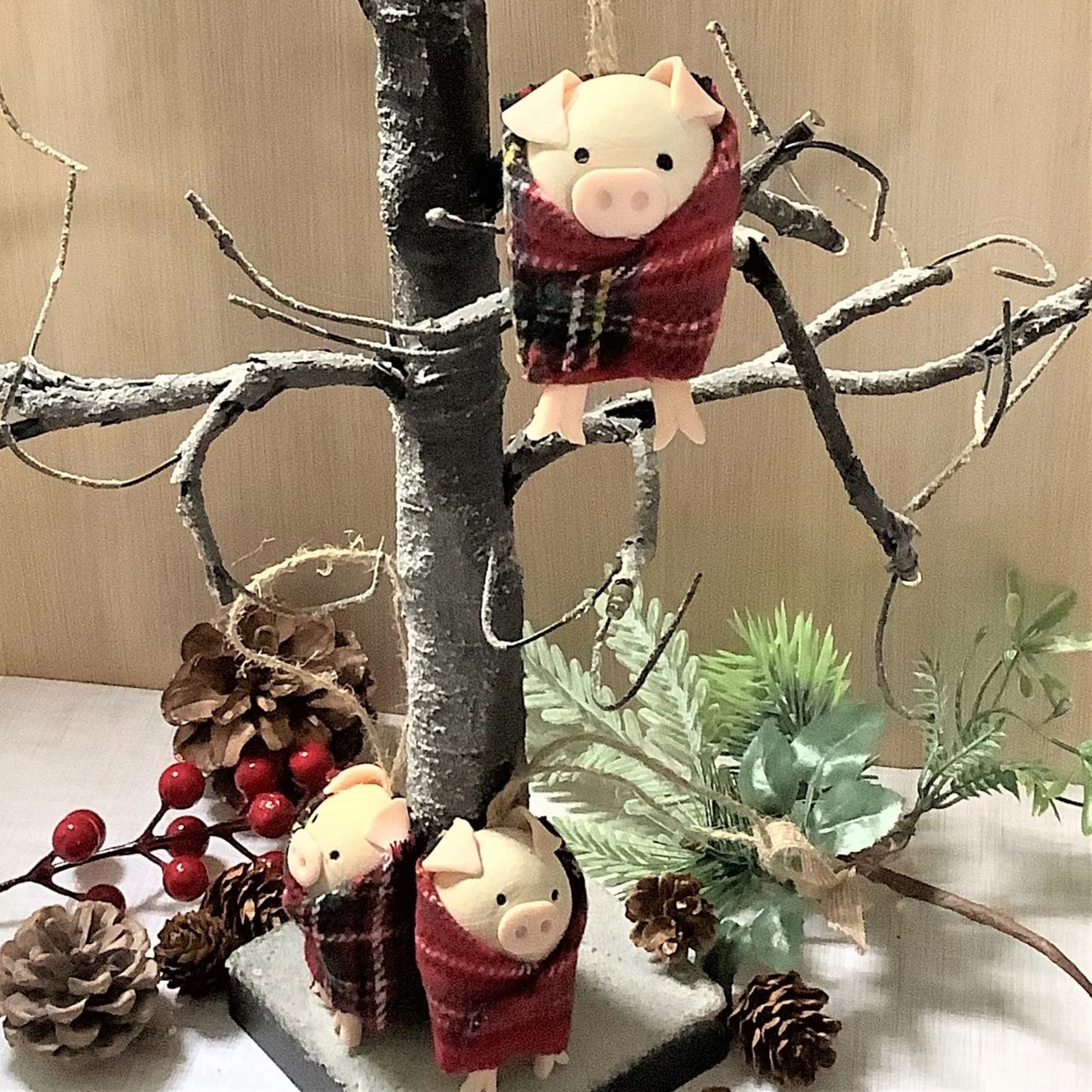  Handmade Baby Highland Cow in a Blanket Holiday Charm