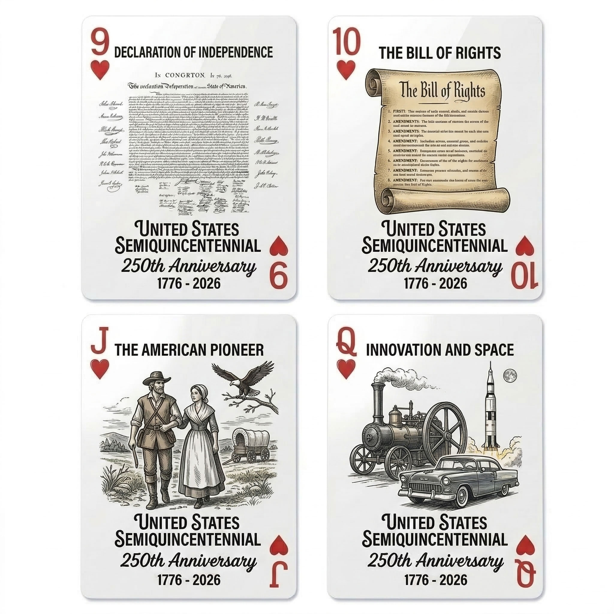 USA 250th Anniversary Commemorative Playing Cards