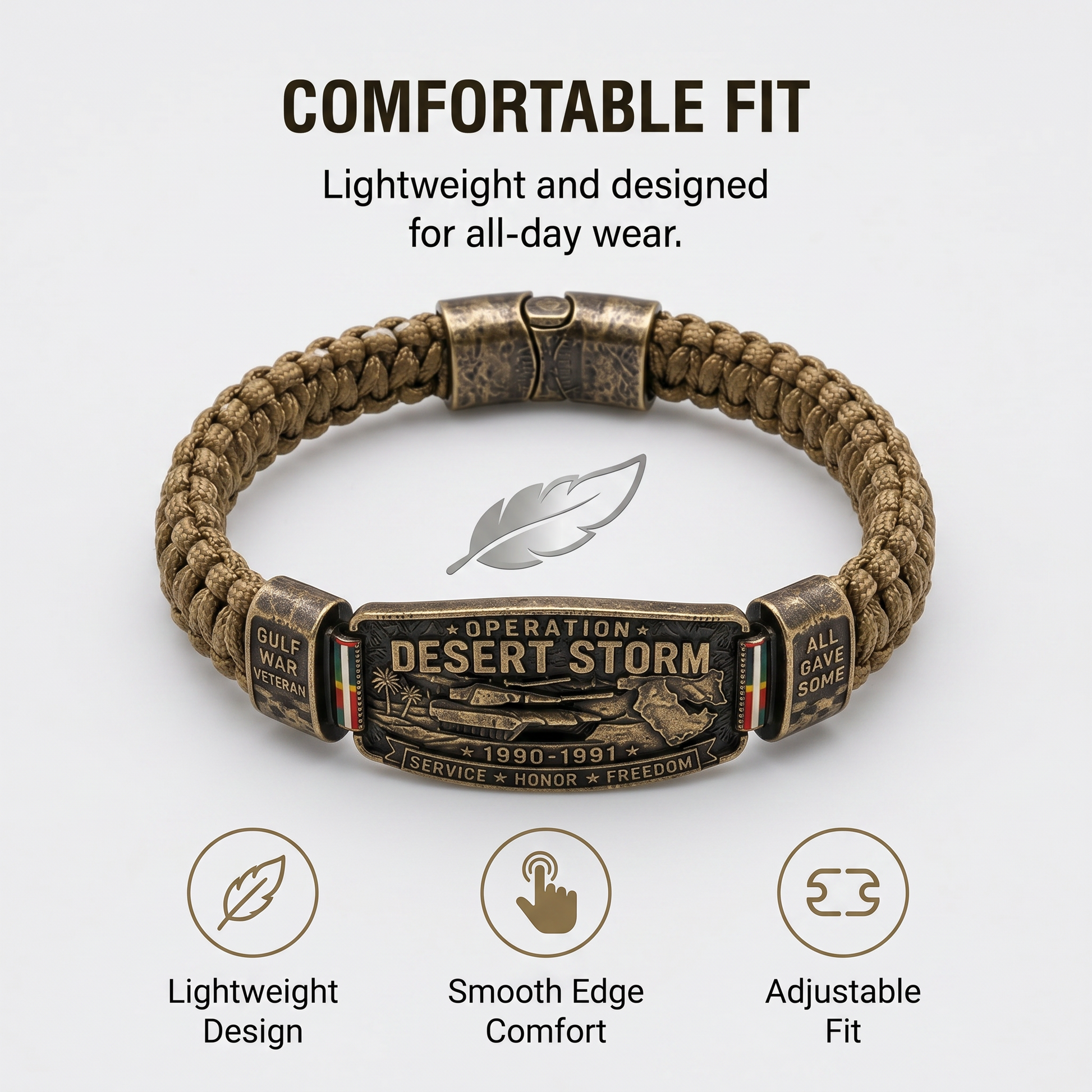 🎉Operation Desert Storm Veteran Paracord Bracelet