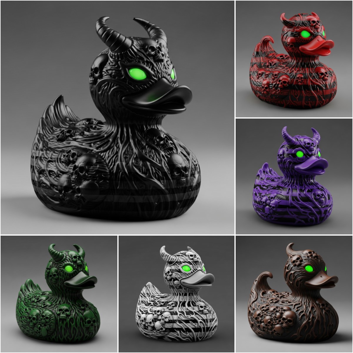 🔥 Demon Duck Statue - Where Cute Meets the Occult