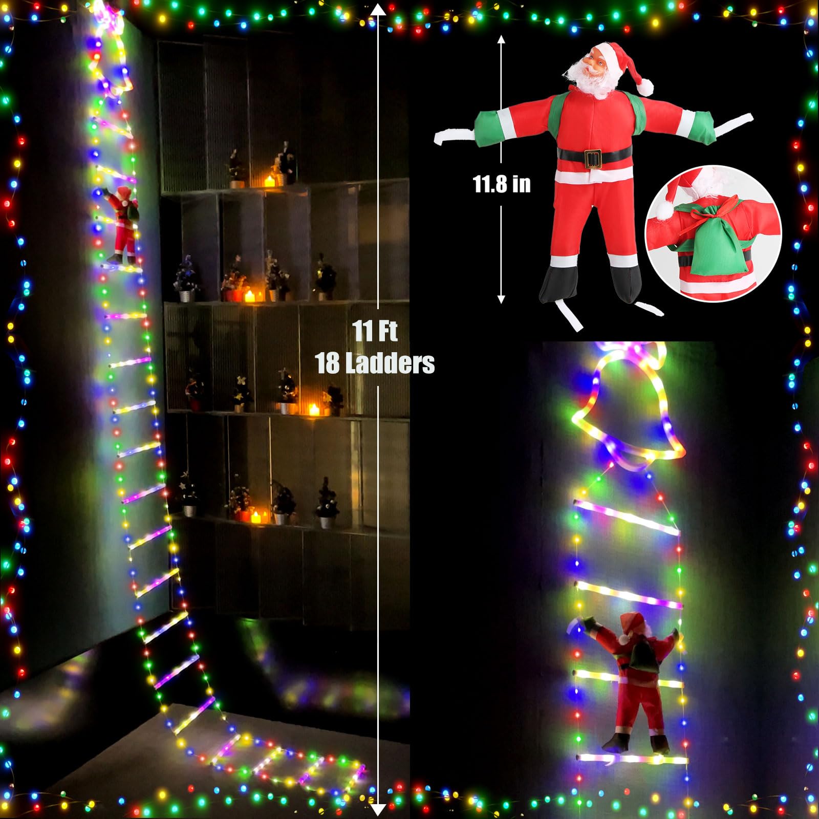 Christmas Decorative Outdoor Ladder Lights