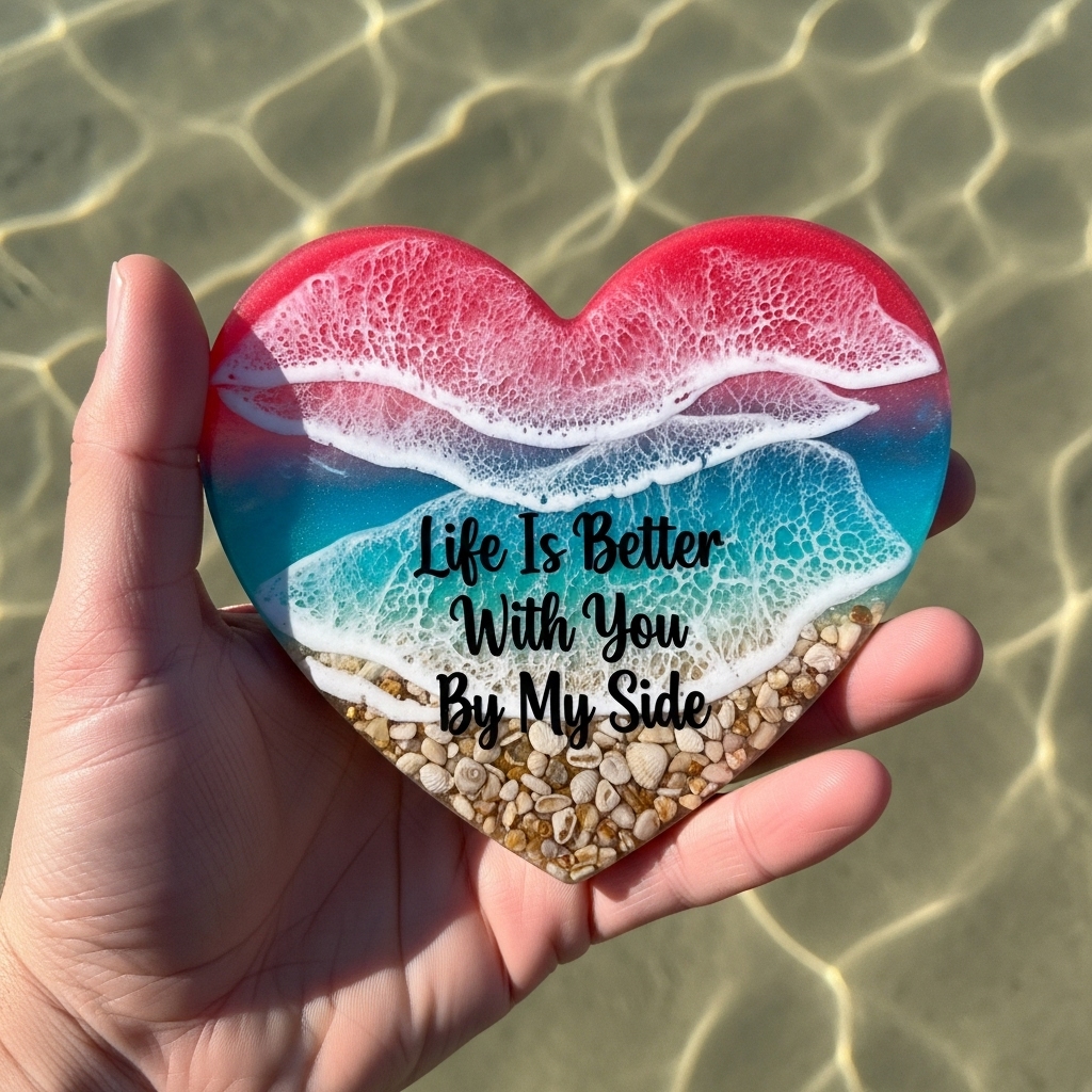 Resin Ocean Hearts