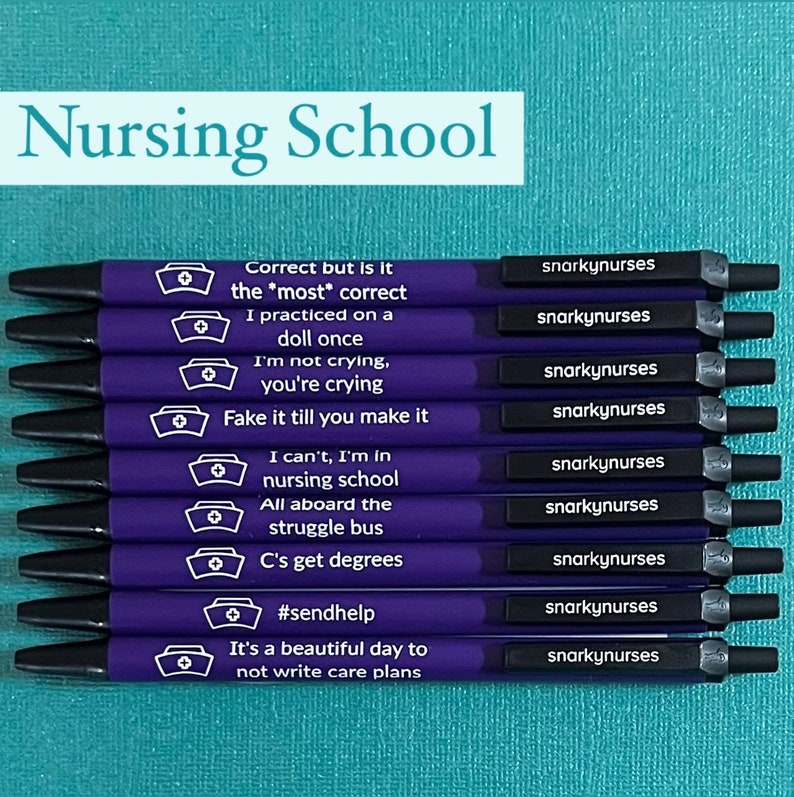Nurse Pens: Sarcastic Black Ink Set