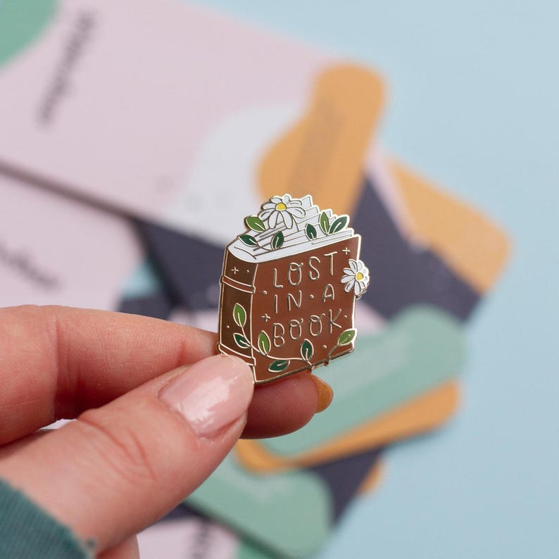 Book Lover Enamel Pin