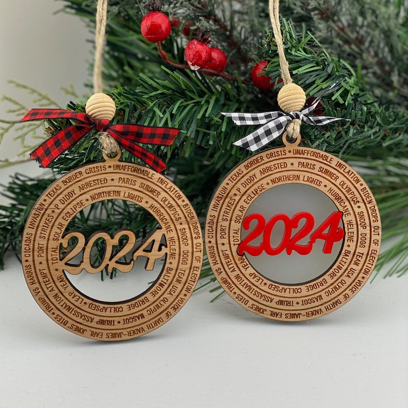 2024 Year In Review Christmas Ornament