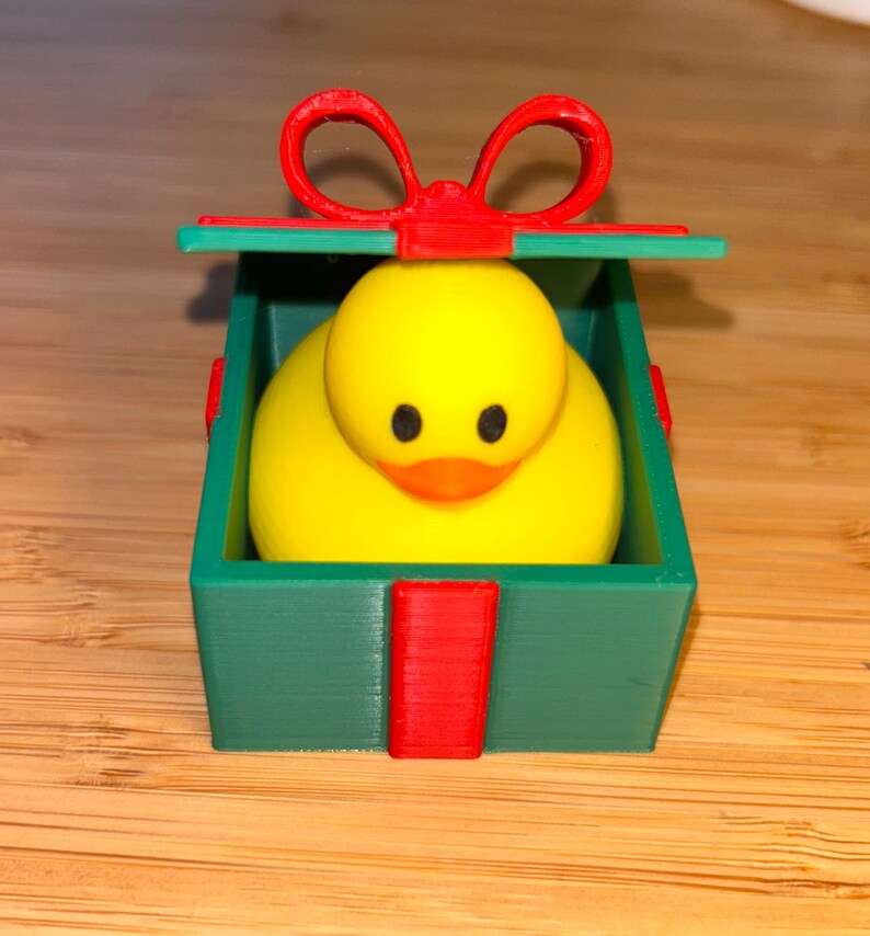 🦆🎁 Adorable Duck in a Present Ornament