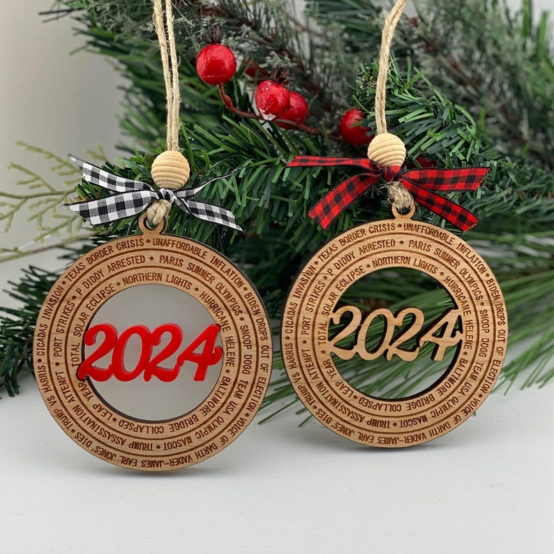 2024 Year In Review Christmas Ornament