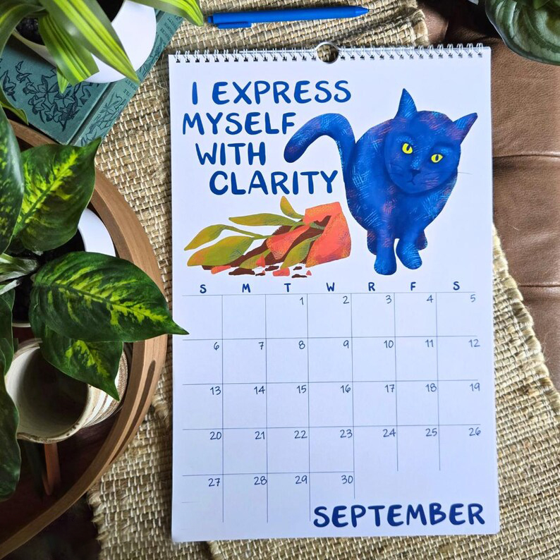 2026 Quirky Cat Affirmation Calendar