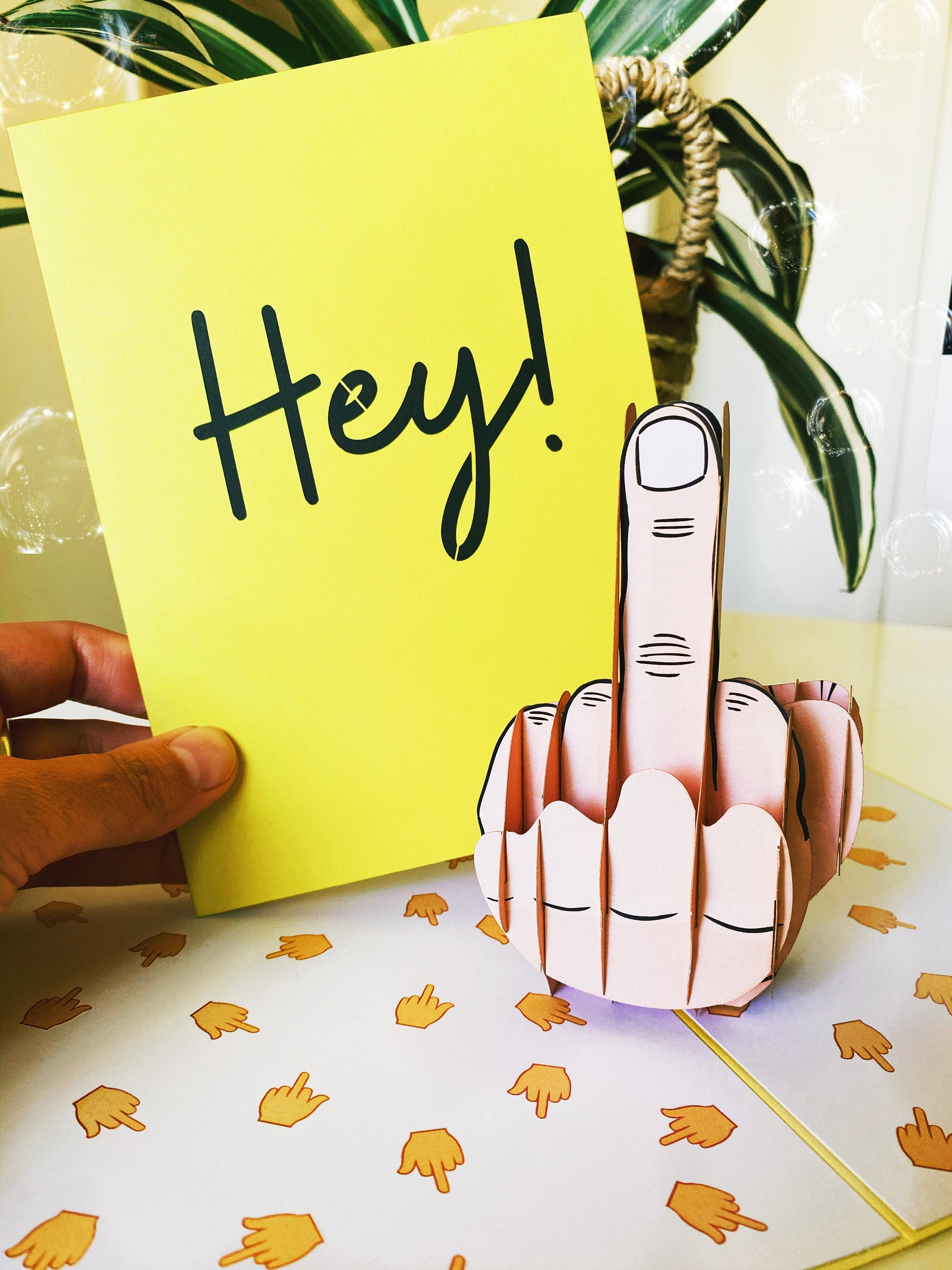 Rude Fuc* You Pop Up 3D Middle Finger Card