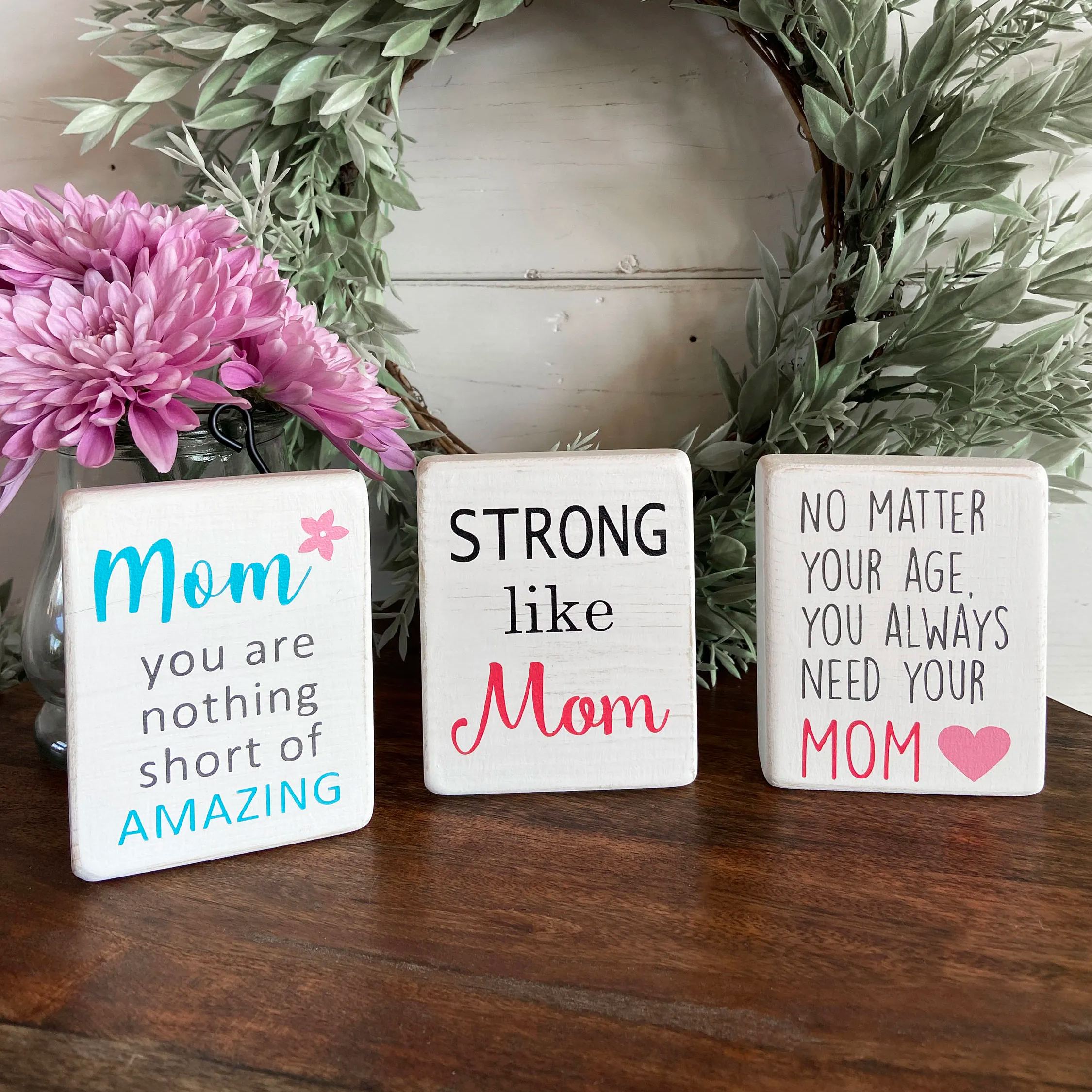 Mother's Day mini wood signs(set of 10)