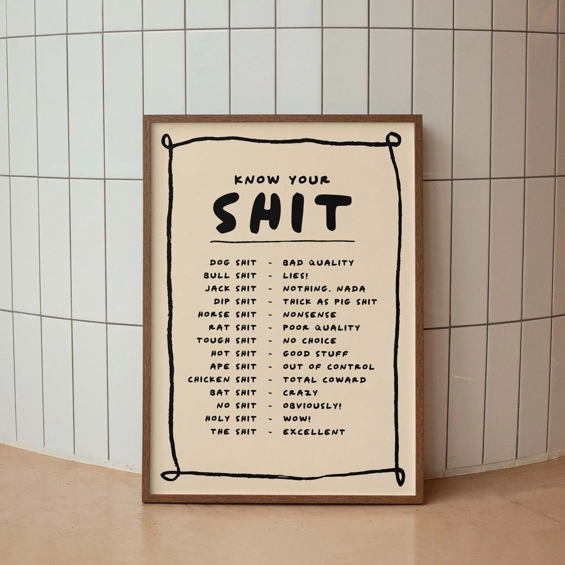 ✨Know Your Sh*t Print - Funny & Stylish Wall Art✨