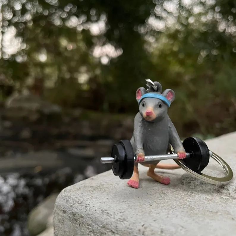 Gym Rat Keychain