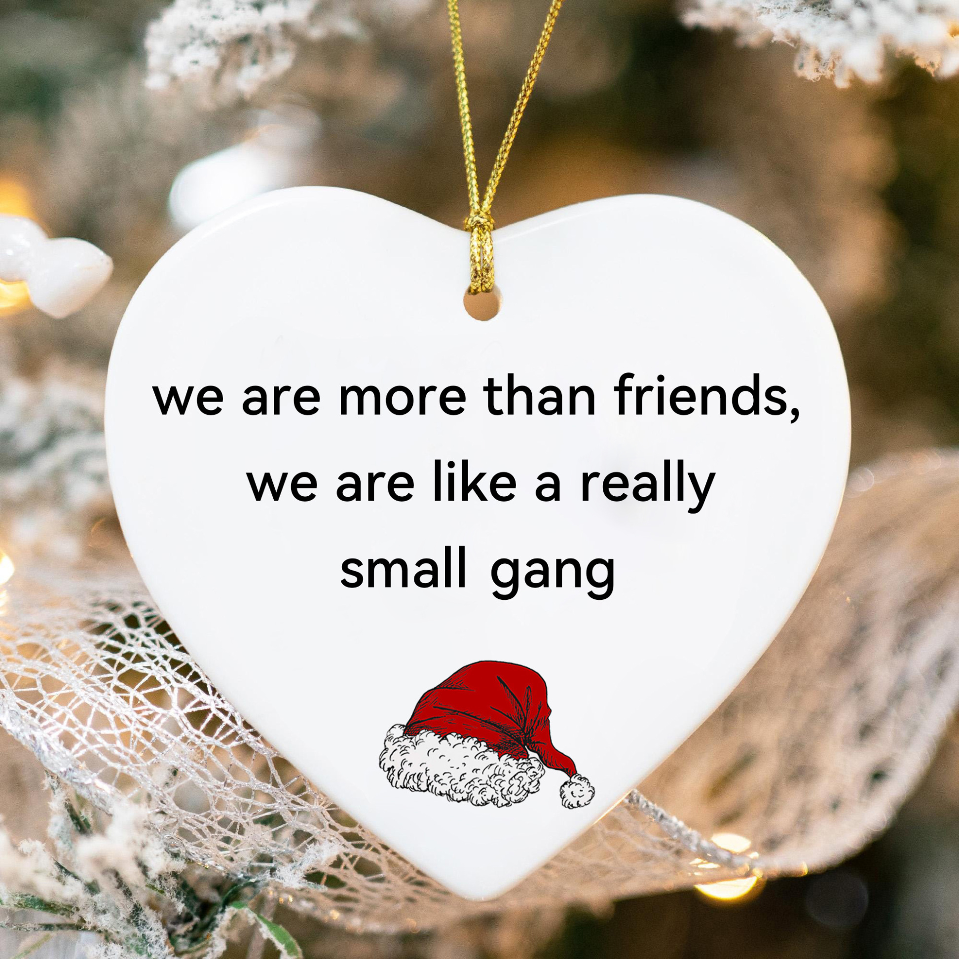 Christmas Funny Heart Shaped Ornament