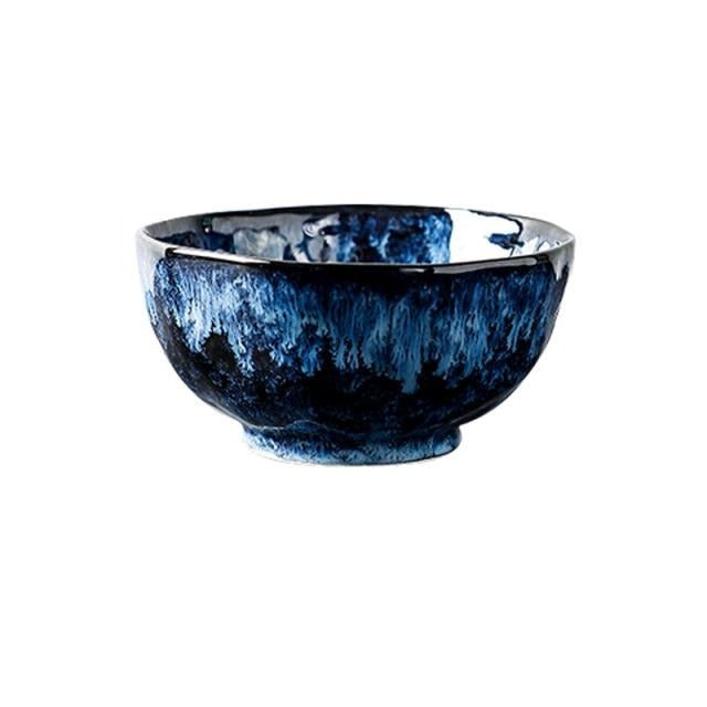 Ceramic Dinner Plates And Bowls Blue Dishes Creative Dinnerware Set-Grand Kitchen